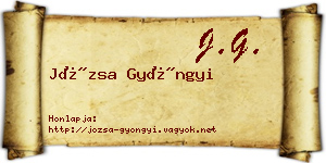 Józsa Gyöngyi névjegykártya
