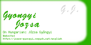 gyongyi jozsa business card